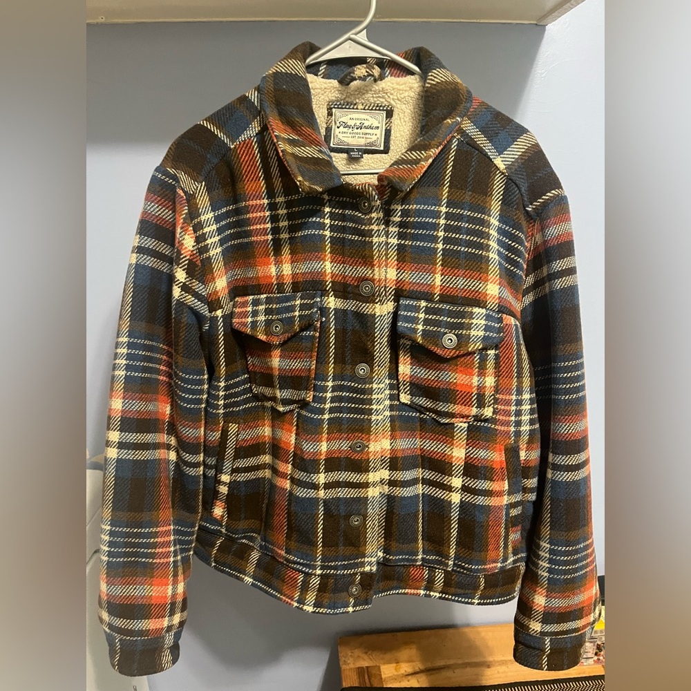 Dry Goods Plaid Jacket - Blue, Brown, Red, White